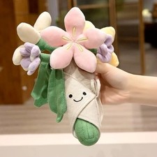 Jellycat Plush Flower Bouquet Toy Soft Doll Gift Birthday Wedding,With Dust Bag picture