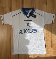 Chelsea Away Shirt 1998. Small. Umbro. White Adults Football Top Only. picture