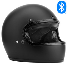 NEW Bluetooth Motorcycle Helmet DOT Full Face S-M-L-XL-XXL Matte vintage retro picture