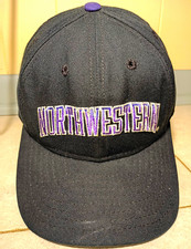 Vintage 90s New Era Northwestern Wildcats Low Profile Hat Cap USA Strapback Nice picture