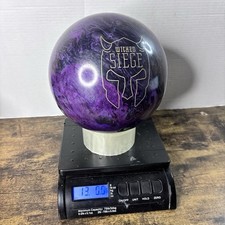 Brunswick Vintage Wicked Siege Bowling Ball Purple Black Swirl 13lbs USBC picture