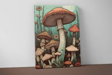 Colorful Mushroom Canvas Print - Psychedelic Wall Art Decor picture