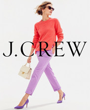 J.Crew Extra-Soft Sweater Women’s L Coral Pink Wool Blend Crewneck Side Slit picture