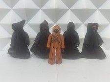 5 x 1977 Vintage Kenner Star Wars JAWA ACTION FIGURES With Original Cloth Capes picture