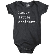 Happy Little Accident Baby Bodysuit Funny Sarcastic Graphic Novelty Jumper for picture