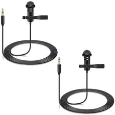 2 Pack Lavalier Lapel Microphone Compatible with DJI Wireless Mic Transmitters R picture