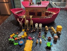 2003 Vtg Playmobil Noah's Ark Ship w/ Some Accessories Food And Animals picture