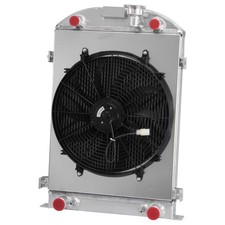 3 Row Core Aluminum Radiator for Ford Model A Flathead V8 1930-1932 Fan Shroud picture
