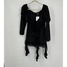 Womens Whimsigoth Dark Coquette Top Size L Goth Fairy Grunge Dark Romance Edgy picture