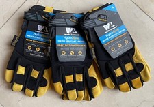3 Pairs Wells Lamont Men's HydraHyde Leather Work Gloves Size M L XL XX XXX picture