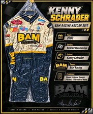 Kenny Schrader signed BAM Racing NASCAR Winston Cup driver suit AT&T Goodyear 03 picture