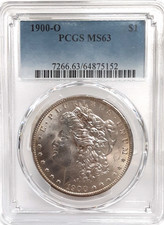 1900-O $1 Morgan Silver Dollar PCGS MS63 w/Light Toning (152) picture