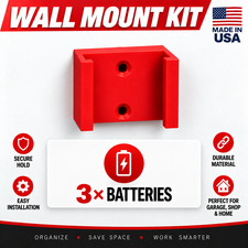 3 Pack: HEAVY DUTY Milwaukee M18 BATTERY Holder / Mount MADE IN USA picture