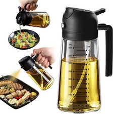 2 Pack Oil Sprayer for Cooking 2 in 1 Olive Oil Dispenser for Kitchen 16oz/470ml picture