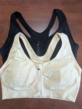 New 2pk Front Zip Sports Bra size L/XL picture