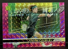 2024 Topps Chrome Tennis 1st Card Andrey Rublev Pink Geometric Refractor /65 picture