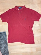 Polo Ralph Lauren Men's Polo Shirt Size S Red Short Sleeve Pocket Blue Pony picture