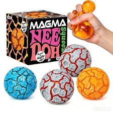 NeeDoh Squeeze Doh Magma Squishy Stress Ball Fidget Toy grey/red picture