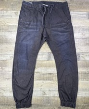G-Star RAW Tapered Cuffed Jeans Mens 40x36 Blue Regular Fit Drawstring Denim picture