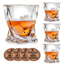 Glass Crystal Whiskey Glasses, set of 4 picture