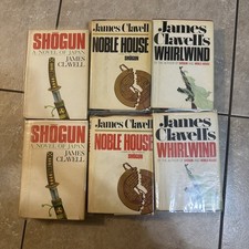Lot Of 6 James Clavell, Whirlwind 1986, Noble House 1981, Shogun 1975,Dustjacket picture
