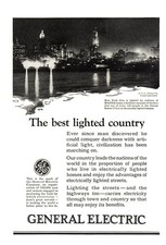 1924 General Electric: Best Lighted Country New York City Vintage Print Ad picture
