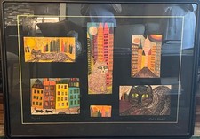 Beautiful painting containing 5 different colorful images by Judith Bladsoe. picture