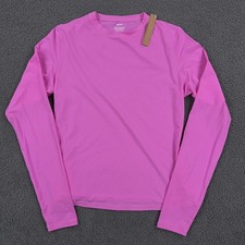 Skims Shirt Womens Large Pink Neon Orchid Fits Everybody Long Sleeve Crew NWT picture