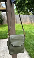 Coach Soho olive green leather flap over shoulder bag Vintage picture