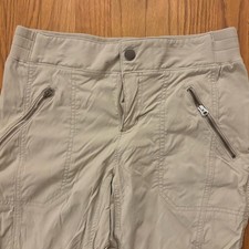Athleta Trekkie Joggers Khaki Tan Hiking Pants Women Size 6 Tapered Activewear picture
