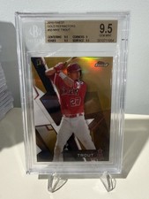 2018 Topps Finest Mike Trout #50 Gold Refractor /50 BGS 9.5 Gem Mint picture