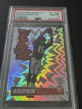 MARQUISE BROWN PSA 10 ROOKIE KABOOM 2019 PANINI ABSOLUTE RC SSP POP 13 picture