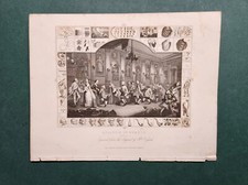 ANTIQUE Vintage c1700's Analysis of Beauty #1 WILLIAM HOGARTH Etching Engraving picture