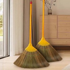 Handmade Thai style natural broom - extra long heavy-duty cleaning broom picture
