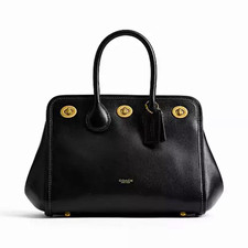 Coach Black Turnlock Tote Bag 22 - The Coach Originals picture