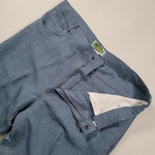 Haband Fit-Forever Dress Pants Mens 36 Blue Solid Regular Fit Polyester Slacks picture