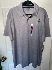 REEBOK Mens Classic Performance HEATHER Polo Shirt NEW Size 2XL picture