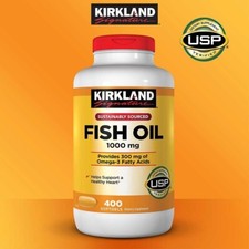 Kirkland Signature Fish Oil 1000 mg., 400 Softgels & 300mg Omega-3 **EXP-2029 picture
