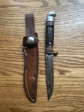 Vintage Western USA Sheath 4 L48A 648 P48b Hunting Knife W Original Sheath picture
