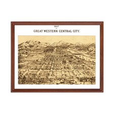 Old Map of Central City, CO 1887 - Vintage Central City Colo picture