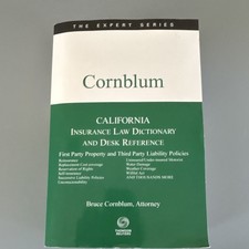 Thomson Reuters CA Insurance Law Dictionary Desk Reference 2018 Vol 2 picture