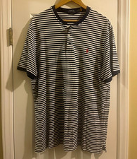 Polo Ralph Lauren Men’s Featherweight Mesh Henley Navy White Shirt Size XL picture
