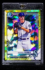 George Kirby RARE YELLOW CRACKED ICE REFRACTOR /50 CARD Mariners picture