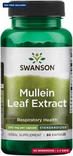 Swanson Mullein Leaf Extract, Standardized, 250 mg, 60 Capsules picture