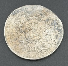 1742 NETHERLANDS SILVER 1 DUCATON Porosity, Damaged picture