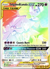 Solgaleo & Lunala GX 254/236 Rainbow Rare Cosmic Eclipse Holo Near Mint picture