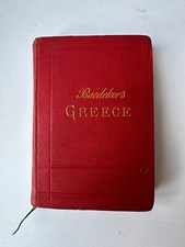 BAEDEKER'S GREECE 1905 Baedeker Map Guide Card picture