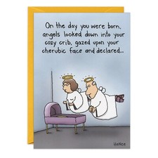 Humor Funny Angels Birthday Card - 8402 Friend Her Him Oatmeal Studios  picture