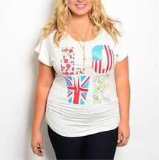 LIBIAN Plus Size (1X, 2X, 3X) Ivory 