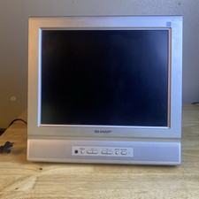 SHARP VTG 13” LCD lc-13av1u Screen Speakers Liquid Crystal Kickstand TV Works picture